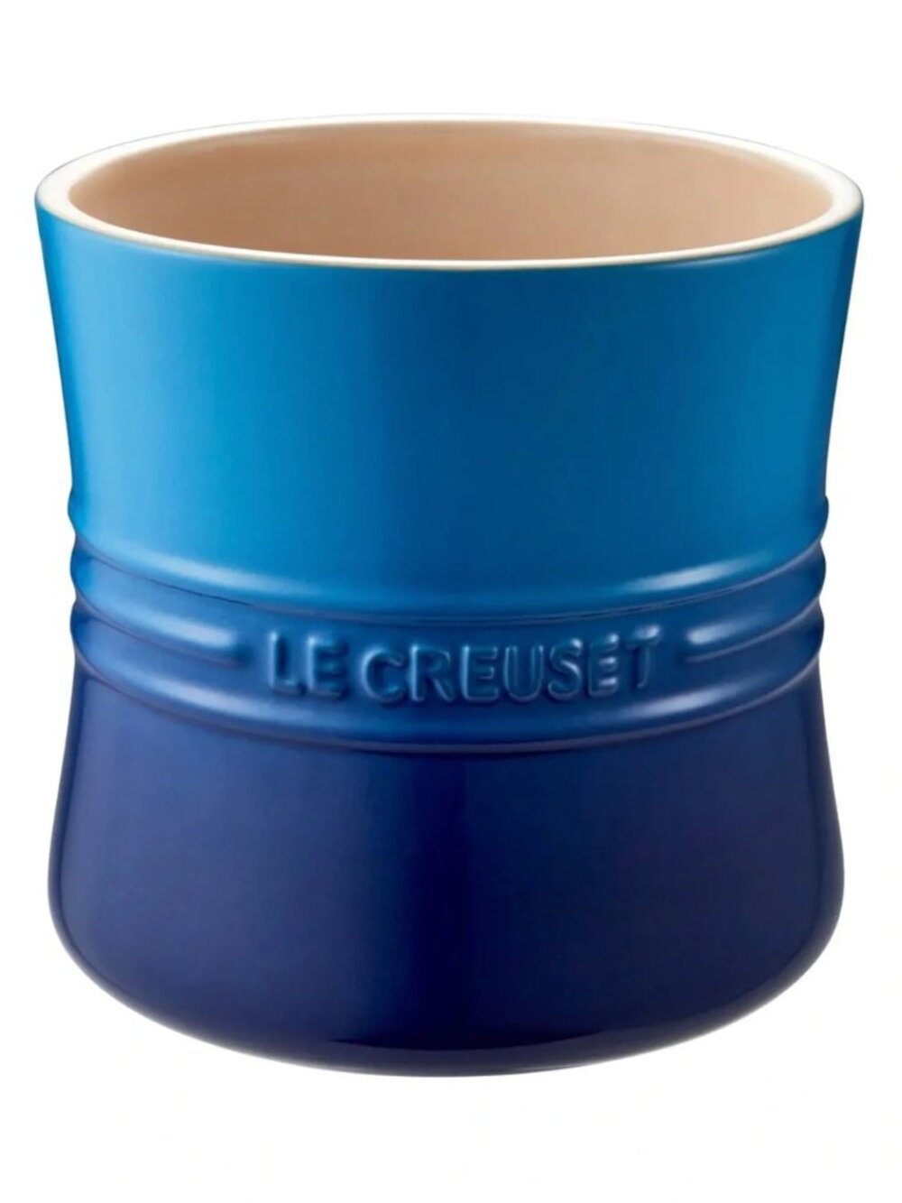 Le Creuset 2.3L Stoneware Utensil Crock Marseille Blue Ombre NWT
